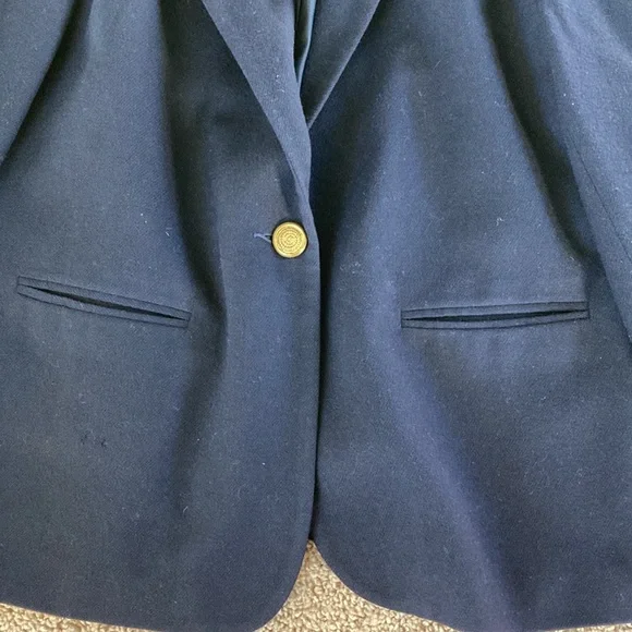 Navy blue wool blazer - Picture 2 of 4